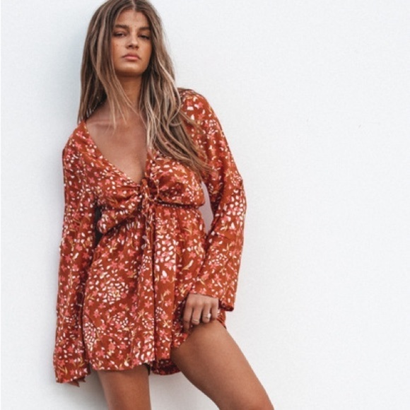 Roxy Womens Spirit Awakes V-Neck Romper - Picture 1 of 16